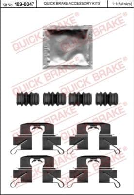 Brake pads accessory kit 109-0047