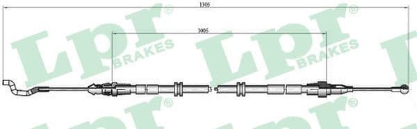 Cable Pull, parking brake C0969B