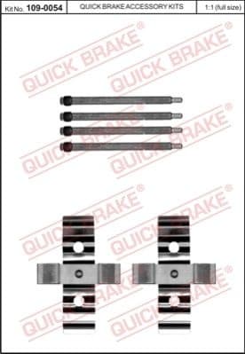 Accessory Kit, disc brake pad 109-0054