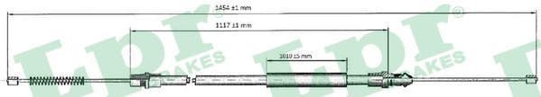 Cable Pull, parking brake C0692B