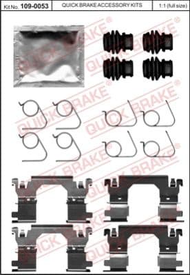 Brake pads accessory kit 109-0053