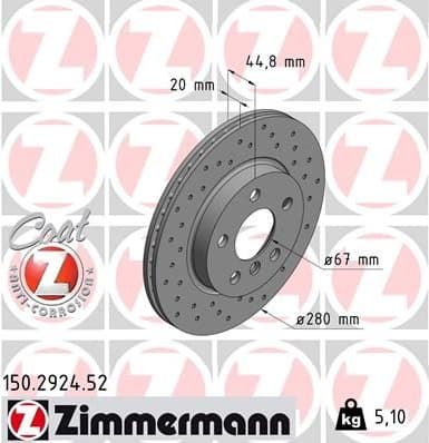 Brake Disc SPORT BRAKE DISC Z 150.2924.52