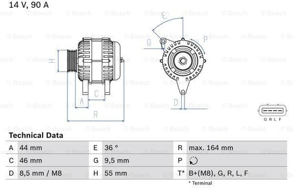 Alternator 0986082750