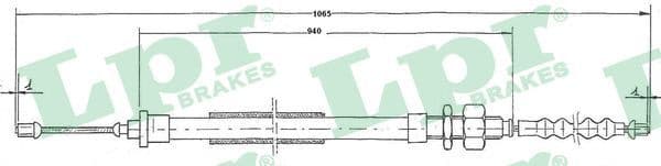 Cable Pull, parking brake C0114B