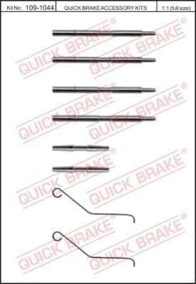 Accessory Kit, disc brake pad 109-1044