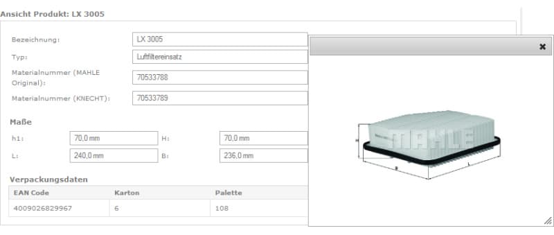 Filter air LX3005 - image 3