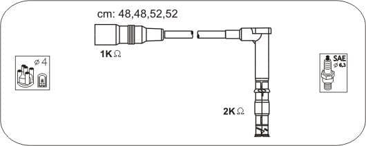 Ignition cable set M1