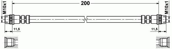Brake hose rear NI21.840