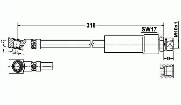 Brake hose front OP21.145