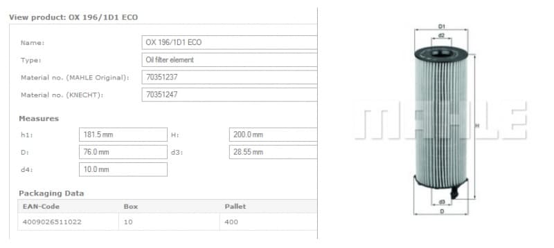 Filter oil OX196/1D1 - image 4
