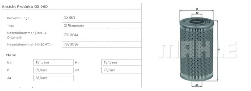 Filter oil OX96D - image 4