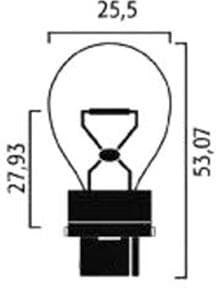 Bulb P27W-SCT