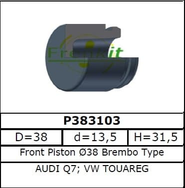Brake caliper piston front P383103