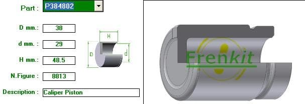 Brake caliper piston rear P384802 - image 2