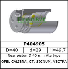Brake caliper piston rear P404905