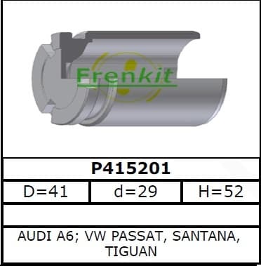 Brake caliper piston rear P415201