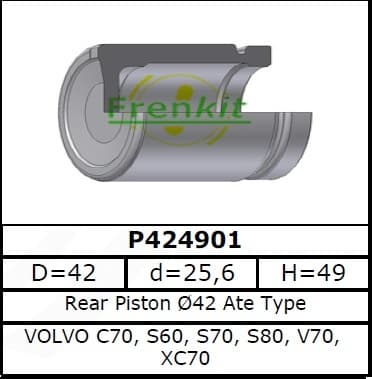 Brake caliper piston rear P424901