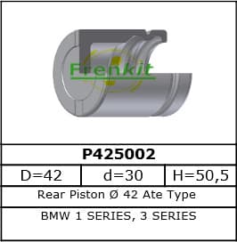 Brake caliper piston rear P425002