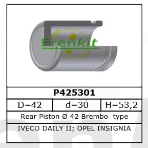 Brake caliper piston front P425301