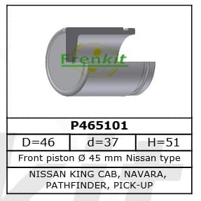 Brake caliper piston front P465101