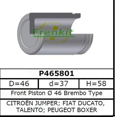 Brake caliper piston front P465801