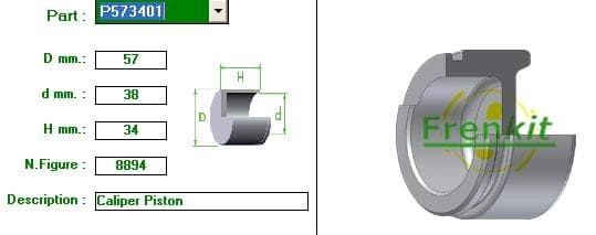 Brake caliper piston front P573401