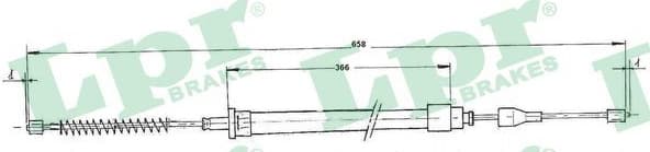 Cable Pull, parking brake C0963B