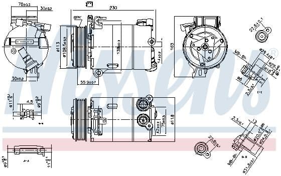 Compressor, air conditioning ** FIRST FIT ** 890213