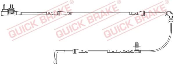 Warning Contact, brake pad wear WS 0414 A