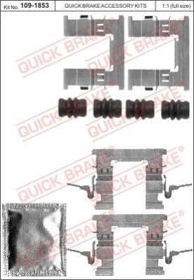 Accessory Kit, disc brake pad 109-1853