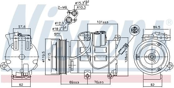 Compressor, air conditioning ** FIRST FIT ** 890315