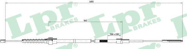 Cable Pull, parking brake C0951B
