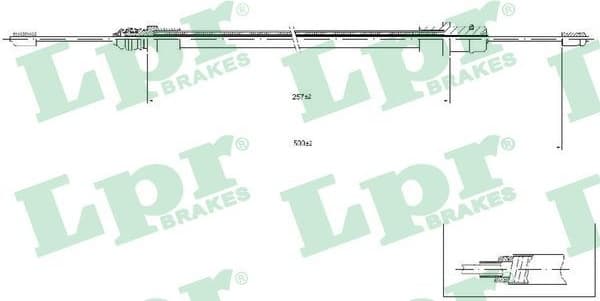 Cable Pull, parking brake C0212B