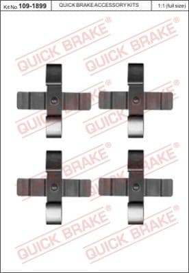 Accessory Kit, disc brake pad 109-1899