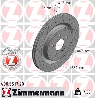 Brake Disc COAT Z 400.5517.20