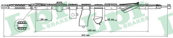 Cable Pull, parking brake C1298B
