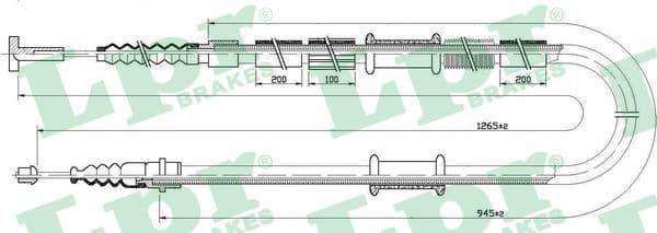 Cable Pull, parking brake C0341B