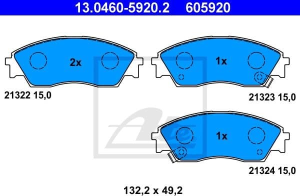 Brake Pad Set, disc brake 13046059202