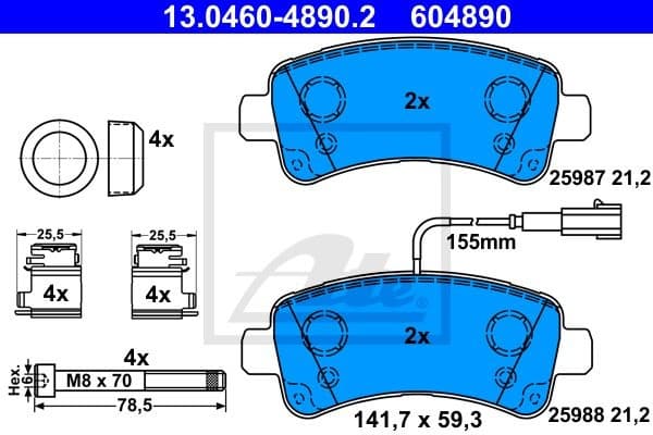 Brake Pad Set, disc brake 13046048902
