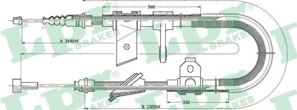 Cable Pull, parking brake C0022B