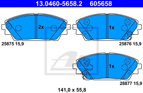 Brake Pad Set, disc brake 13046056582