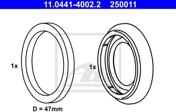 Seal Kit, brake caliper 11044140022