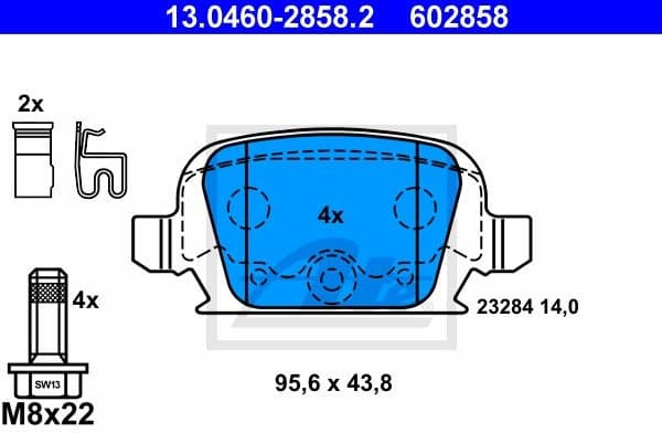 Brake Pad Set, disc brake 13.0460-2858.2