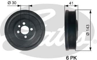 Belt Pulley, crankshaft TVD1001