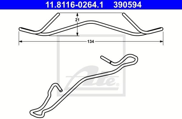 Spring, brake caliper 11811602641