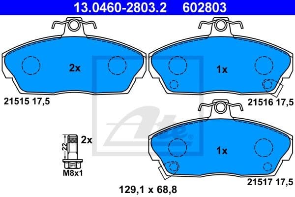 Brake Pad Set, disc brake 13046028032
