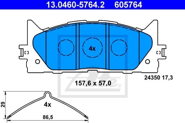 Brake Pad Set, disc brake 13046057642