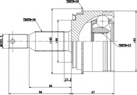 CV joint outer PRJ394