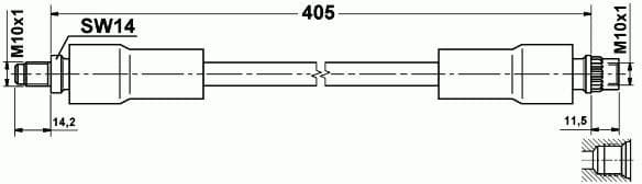 Brake hose front RT21.128