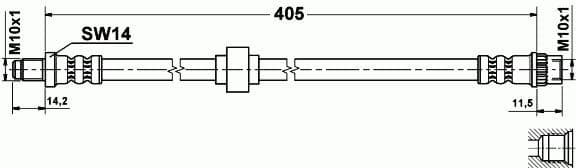 Brake hose front RT21.194
